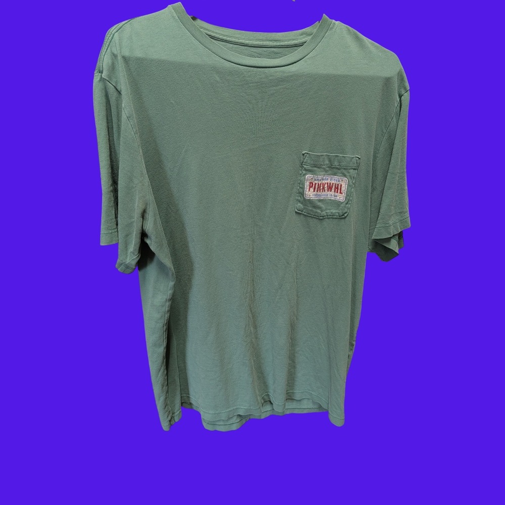 Vineyard Vines Pocket T-Shirt Mens Medium Green Good License Plate Whale Graphic